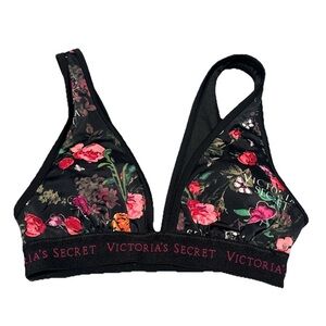 Victoria's Secret XS Sydney Logo Bikini Top Bra Floral Butterfly Elegant Tagless